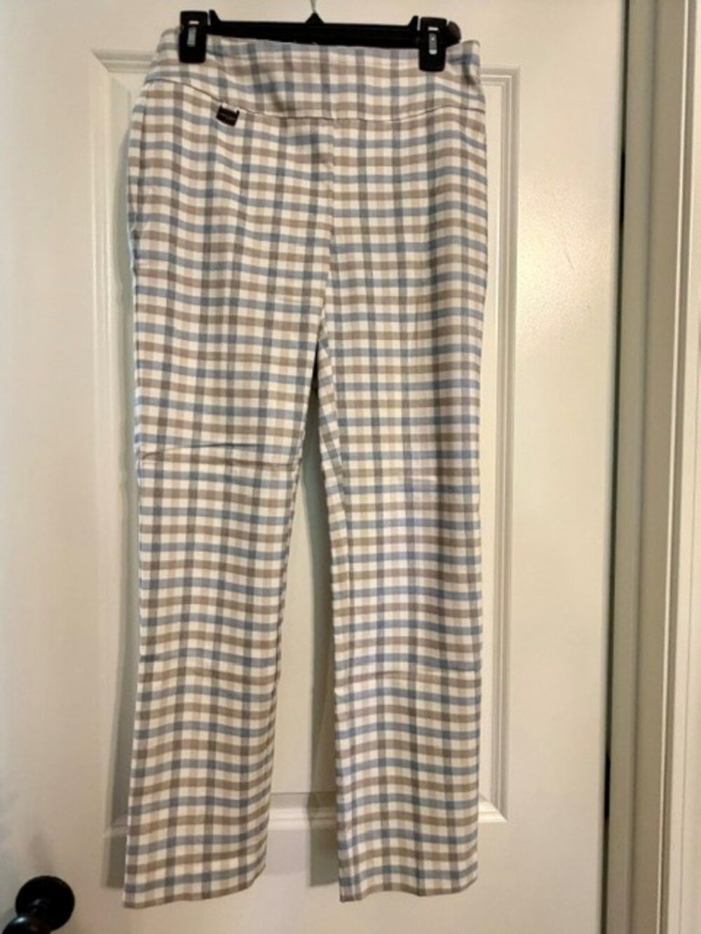 Lisette L Montréal pastel grid pull-on pants